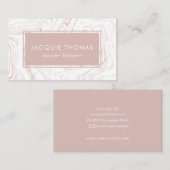 Marmeren Roos Roze patroon visitekaartje (Voorkant / Achterkant)