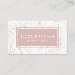 Marmeren Roos Roze patroon visitekaartje