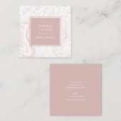 Marmeren Roos Roze patroonvierkant visitekaartje (Voorkant / Achterkant)