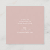 Marmeren Roos Roze patroonvierkant visitekaartje (Achterkant)