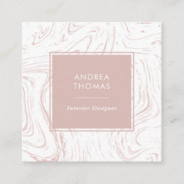 Marmeren Roos Roze patroonvierkant visitekaartje