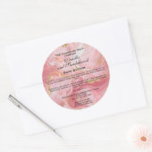 Marmeren roze en gouden cosmetica pot label (Envelop)