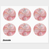 Marmeren roze en gouden cosmetica pot label (Vel)