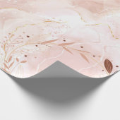Marmeren Roze Glitter Inpakpapier (Hoek)