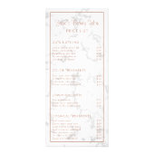 Marmeren Roze Gouden Moderne Schoonheidssalon Prij Reclamekaart (Voorkant)