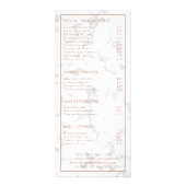 Marmeren Roze Gouden Moderne Schoonheidssalon Prij Reclamekaart (Achterkant)