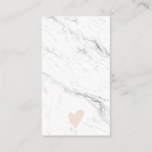 Marmeren roze penseelstreek logo orde dank u visitekaartje (Achterkant)