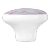 Marmeren Roze Wit Patroon Keramische Knop (Zijkant)
