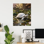 Marmeren Schildpad Kustrust Poster (Thuiskantoor)