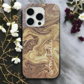 Marmeren script boho retro roestig goud koperen ok Case-Mate iPhone case