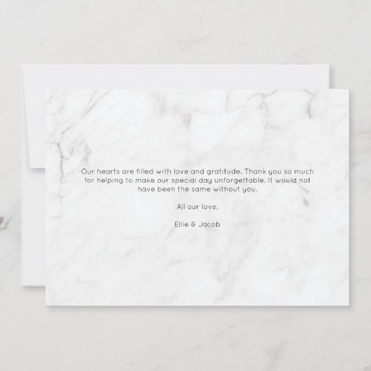 Marmeren Script Photo Collage Liefde & Bedankt (Achterkant)