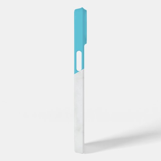 Marmeren Seafoam Blauw Beschermende iPhone Case 14 (Achterkant / Rechts)