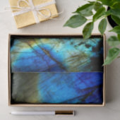 Marmeren steen blauwgroen turkoois indigo blauw ag tissuepapier (Geschenk)