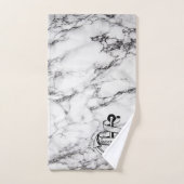 Marmeren steen en anker bad handdoek (Handdoek)