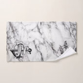 Marmeren steen en anker bad handdoek (Handdoek)