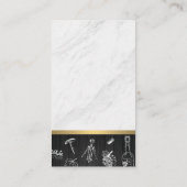 Marmeren Steen en Hout Trim Wijnpatroon Visitekaartje (Achterkant)