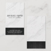 Marmeren Steen en Houten Versiering Visitekaartje (Voorkant / Achterkant)