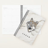 Marmeren steen en wolf planner (Display)