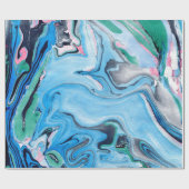 Marmeren steen heldere kleuren cadeaupapier (Vlak)