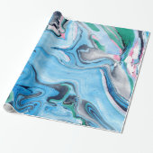 Marmeren steen heldere kleuren cadeaupapier (Uitgerold)