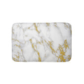 Marmeren steen in grijs wit & goud badmat (Voorkant)