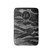 Marmeren steen in grijze witte & gouden badkamer badmat (Voorkant Verticaal)