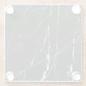 Marmeren steen in lichtgrijs en zwart glazen onderzetter (Achterkant)