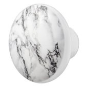 Marmeren steen in witte en zwarte kleuren keramische knop (Rechts)