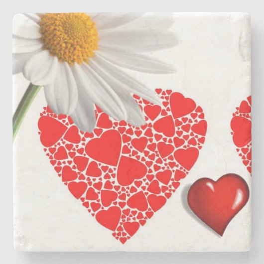 Marmeren Steen Onderzetter Valentijnsdag (Voorkant)