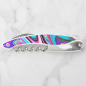 Marmeren steen van heldere kleuren kurkentrekker (Achterkant)