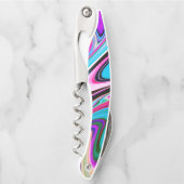 Marmeren steen van heldere kleuren kurkentrekker (Voorkant)