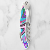 Marmeren steen van heldere kleuren kurkentrekker (Achterkant)