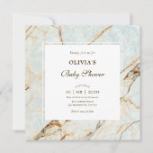 Marmeren stenen baby shower kaart (Voorkant)