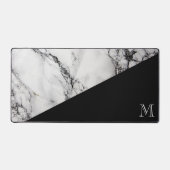 Marmeren stenen textuur zwart-wit bureaumat (Voorkant)