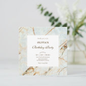 Marmeren stenen verjaardag kaart (Staand voorkant)