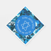 Marmeren ster van David Custom B'nai Bat Bar Mitsw Servet (Hoek)