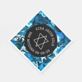 Marmeren ster van David Custom B'nai Bat Bar Mitsw Servet (Hoek)