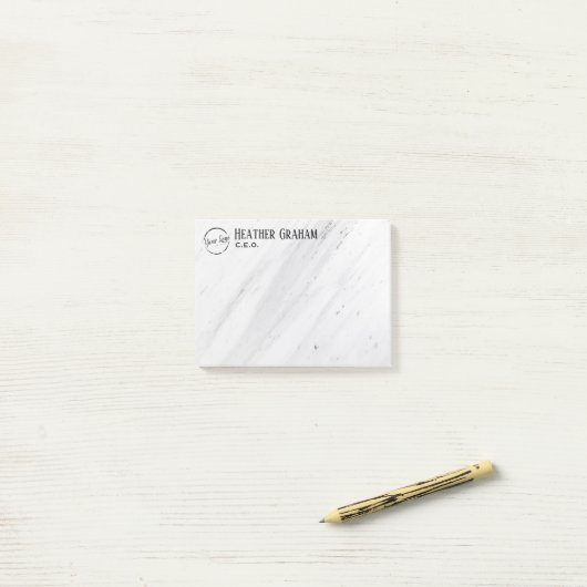 Marmeren Sticky Notes voor Branding (Op bureau)