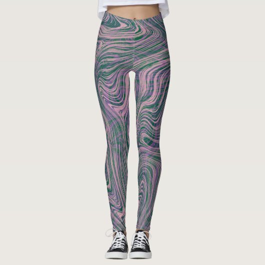 Marmeren stijl leggings (Voorkant)