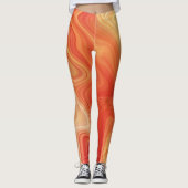 Marmeren Stijl Stroom Leggings (Voorkant)