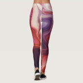 Marmeren Stijl Stroom Leggings (Achterkant)