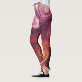 Marmeren Stijl Stroom Leggings