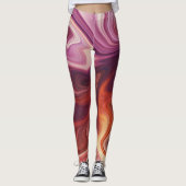 Marmeren Stijl Stroom Leggings (Voorkant)