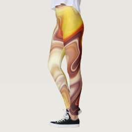 Marmeren Stijl Stroom Leggings