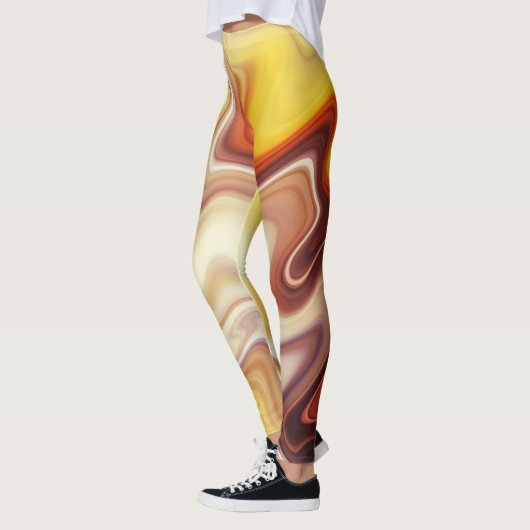 Marmeren Stijl Stroom Leggings (Links)