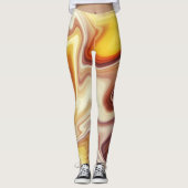 Marmeren Stijl Stroom Leggings (Voorkant)