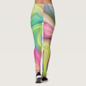 Marmeren Stijl Stroom Leggings (Achterkant)