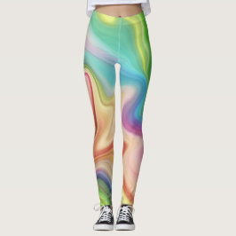 Marmeren Stijl Stroom Leggings