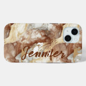 Marmeren Stone Gold Earth Toon iPhone / iPad hoesj Case-Mate iPhone Case (Achterkant (horizontaal))