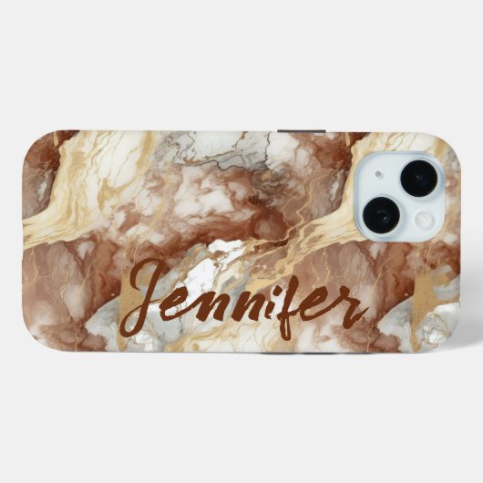 Marmeren Stone Gold Earth Toon iPhone / iPad hoesj Case-Mate iPhone Case (Achterkant (horizontaal))